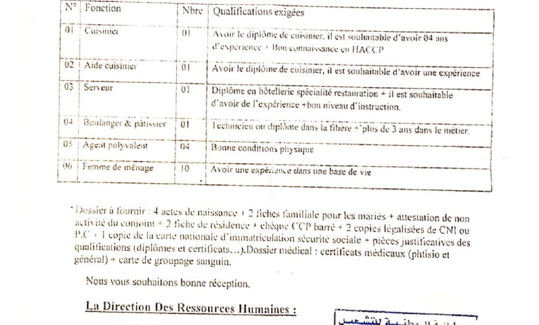 عرض عمل بشركة SARL LMC