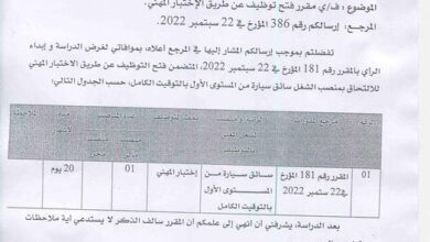اعلان توظيف بمفتشية الوظيفة العمومية لولاية تلمسان