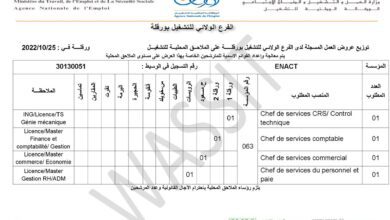 عرض عمل بالمؤسسة الوطنية للاعتماد والمراقبة التقنية enact