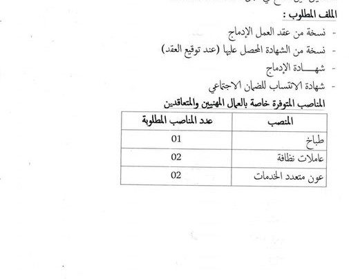 اعلان عن تواجد مناصب عمل على مستوى مفتشية الاقسام للجمارك بعين صالح للادماج المهني