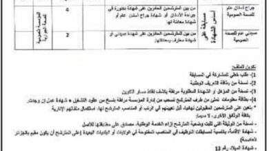 اعلان توظيف بالمؤسسة العمومية للصحة الجوارية قاريدي 2 الجزائر العاصمة