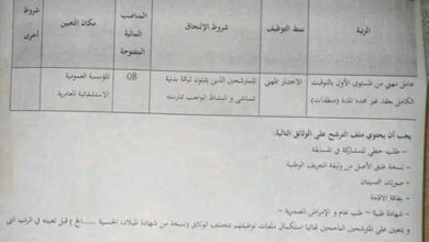 اعلان توظيف بالمؤسسة العمومية الاستشفائية العامرية عين تيموشنت
