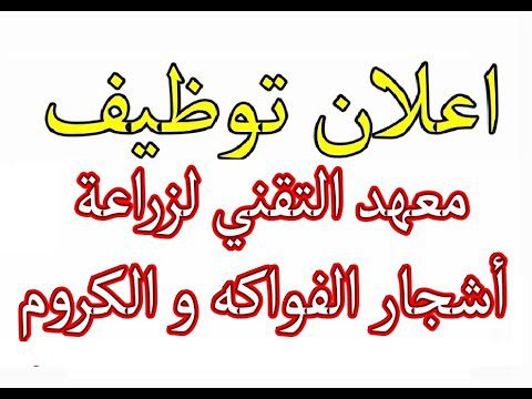 اعلان توظيف بمعهد التقني لزراعة الأشجار والكروم الجزائر
