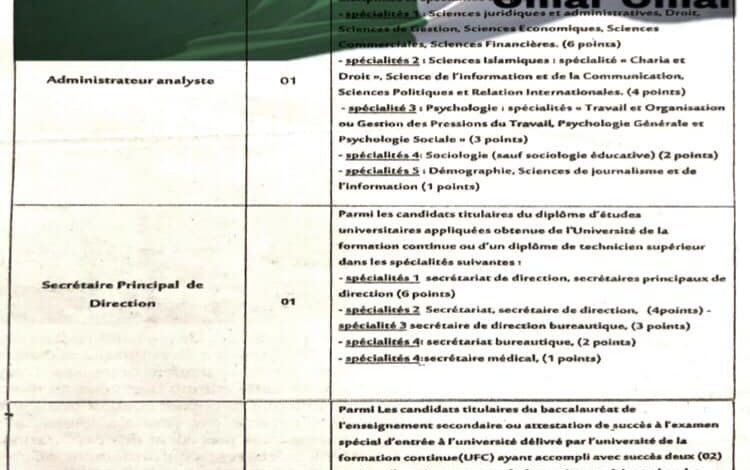 اعلان مسابقة توظيف بوزارة الاشغال العمومية و الري و المنشآت القاعدية