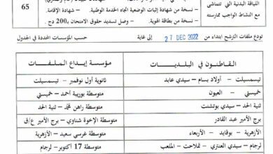 اعلان توظيف بمديرية التربية لولاية تيسمسيلت 90 منصب