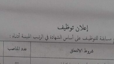 اعلان توظيف ببلدية طولقة بسكرة