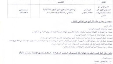 اعلان توظيف ببلدية فرعون ولاية بجاية