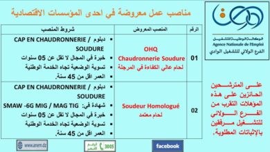 عرض عمل بمؤسسة اقتصادية بولاية الوادي