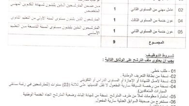 اعلان توظيف بأمن ولاية تمنراست