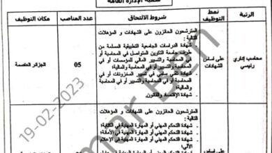 اعلان مسابقة توظيف ادارية بالمديرية العامة للجمارك في عدة تخصصات