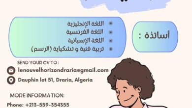 يعلن المجمع المدرسي الأفق الجديد عن توظيف أساتذة في مختلف التخصصات