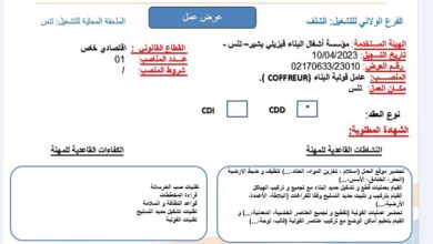 عروض عمل بوكالة التشغيل الشلف