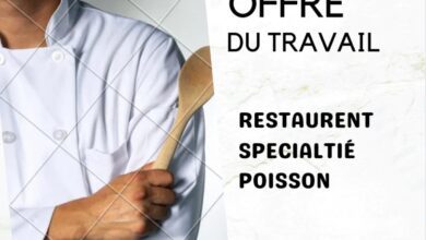 مطعم mer et soleil الخاص بالأسماك و الأطباق البحرية يبحث عن عمال طبخ ونادلين ونظافة