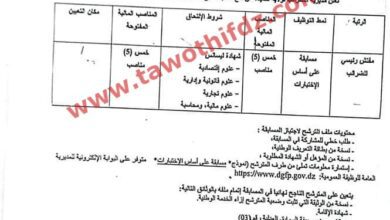 اعلان مسابقة توظيف بمديرية الضرائب لولاية سعيدة