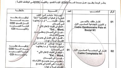 اعلان توظيف بالديوان الوطني للتطهير وحدة عين صالح
