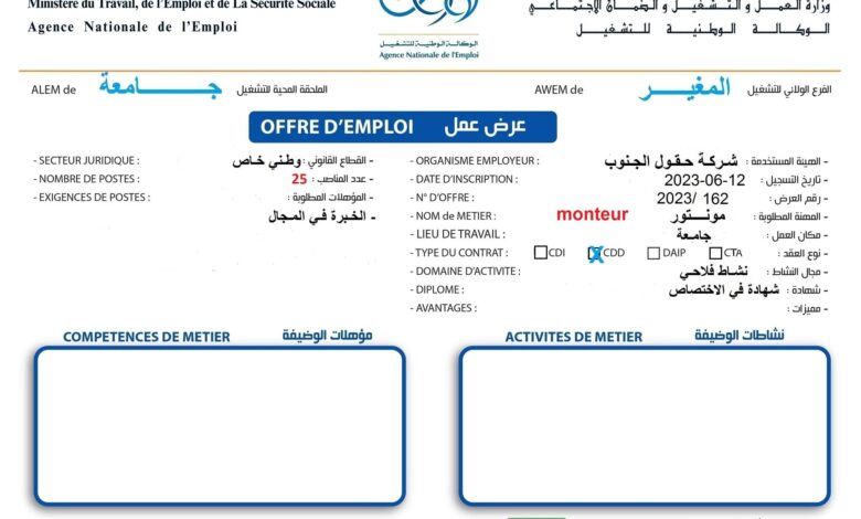 عرض عمل بشركة حقول الجنوب المغير 26 منصب