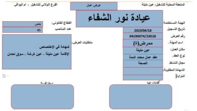 عرض عمل لعيادة نور الشفاء بأم البواقي 12 منصب