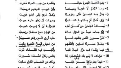 موضوع امتحان اللغة العربية للشعب العلمية والأدبية بكـالوريا 2023