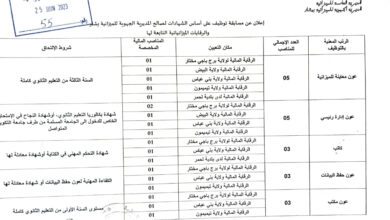 اعلان توظيف بمديرية الجهوية للميزانية بشار 23 منصب