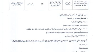 اعلان توظيف ببلدية اعفير ولاية بومرداس
