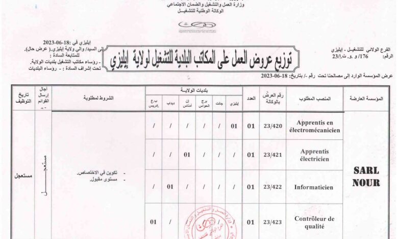 عرض عمل بشركة نور في عدة مجالات 13 منصب