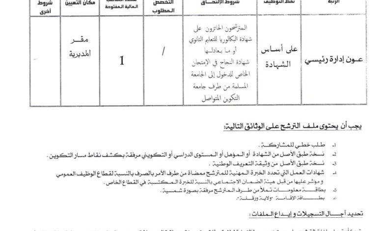 اعلان توظيف بمديرية التجارة لولاية ورقلة