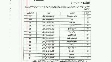 عرض عمل بمؤسسة بوزيد للخدمات 361 منصب