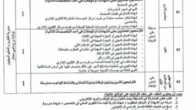 اعلان توظيف بمديرية التكوين والتعليم المهنيين لولاية برج باجي مختار