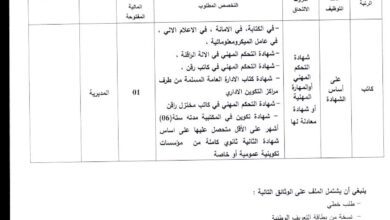 اعلان توظيف بمديرية الأشغال العمومية الأغواط