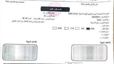اعلان توظيف بالمؤسسة الجهوية للهندسة الريفية ERGE ATLAS الجلفة