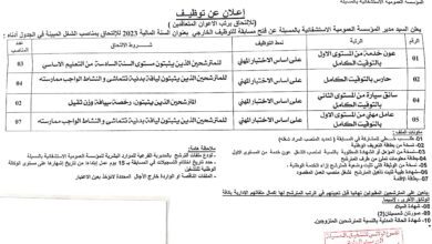 اعلان توظيف بالمؤسسة العمومية الاستشفائية بالمسيلة 16 منصب