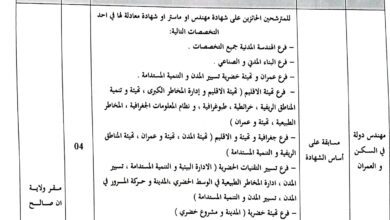 اعلان توظيف بمديرية الادارة المحلية عين صالح