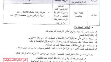اعلان توظيف بمديرية الجهوية للخزينة قسنطينة (سكيكدة)