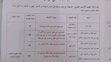 اعلان توظيف بالمركز الجهوي للارشيف القضائي قسنطينة