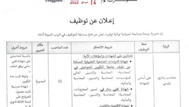 اعلان توظيف بمديرية البرمجة متابعة الميزانية لولاية توقرت