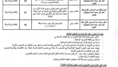 اعلان توظيف بمعهد التكوين شبه الطبي المجاهد بلعريمة محمد الصالح ميلة