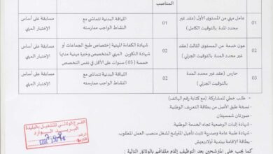 اعلان توظيف ببلدية أولاد يعيش ولاية البليدة