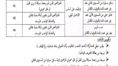 اعلان توظیف بمعهد التکوین الشبه طبي الشلف 2