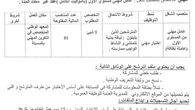 اعلان توظيف بالمعهد الوطني المتخصص في التكوين المهني بالمسيلة