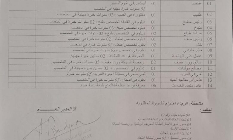 عرض عمل بشركة بايت كاترينغ BAYAT CATRING في مختلف المجالات
