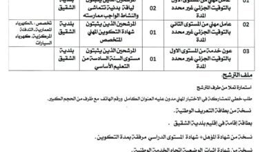 اعلان توظيف ببلدية الشقيق ولاية البيض