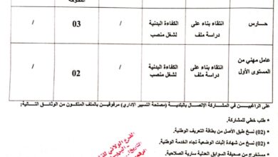 اعلان توظيف ببلدية الونزة ولاية تبسة