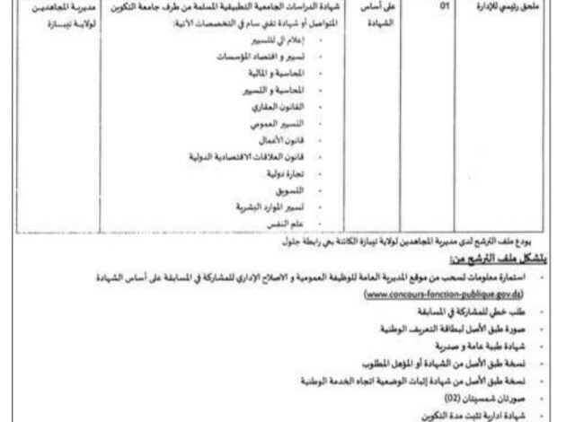 اعلان توظيف بمديرية المجاهدين لولاية تيبازة