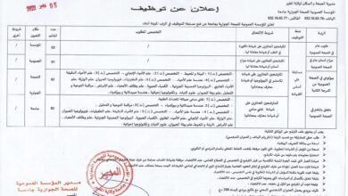 اعلان توظيف بالمؤسسة العمومية للصحة الجوارية جامعة لولاية المغير