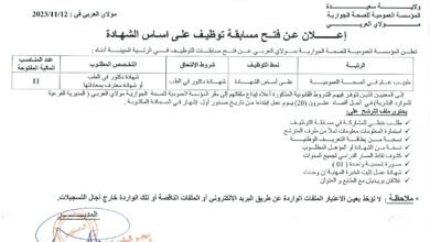 اعلان توظيف بالمؤسسة العمومية للصحة الجوارية مولاي العربي سعيدة