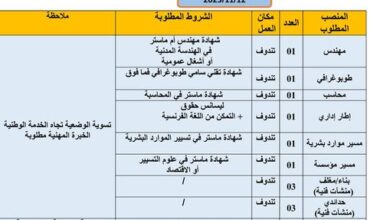 عرض عمل بشركة الدراسات والانجاز الاعمال الفنية بالغرب الجزائري SEROR