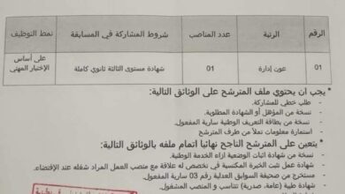 اعلان توظيف بالمركز التكوين المهني والتمهين عرفاوي محمد المنظر الجميل قسنطينة