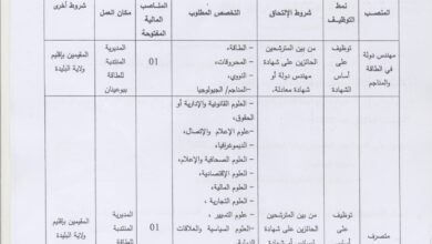 اعلان توظيف بمديرية الطاقة والمناجم لولاية البليدة