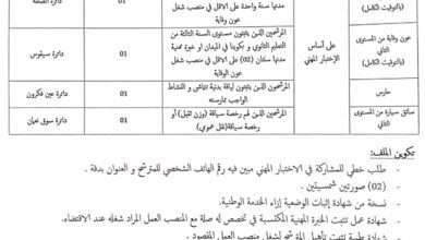 اعلان توظيف بمديرية الادارة المحلية لولاية أم البواقي