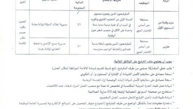 اعلان توظيف بالمديرية الجهوية للأملاك الوطنية بسطيف ولاية بجاية